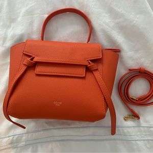 Nano micro belt bag orange bag